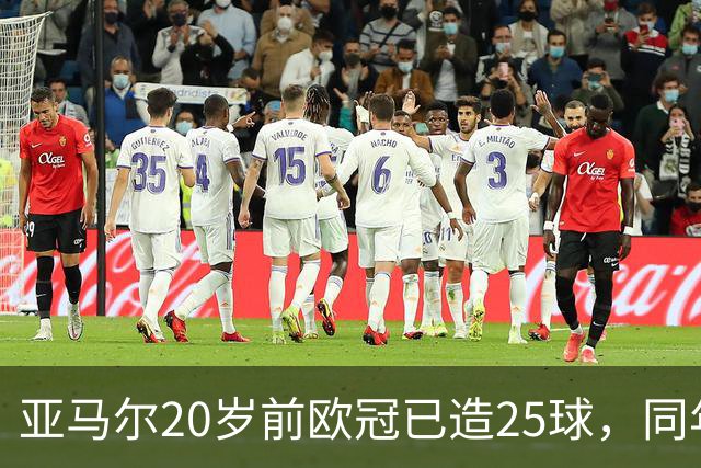 亚马尔20岁前欧冠已造25球，同年龄的梅西3次、C罗1次